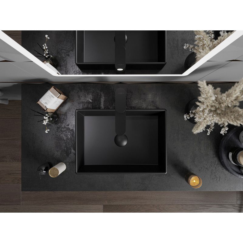 Mexen Goya opbouw wastafel 45 x 32 cm, zwart mat - 22184585