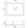 Mexen Goya waskom opbouw 51 x 37 cm, wit - 22185000