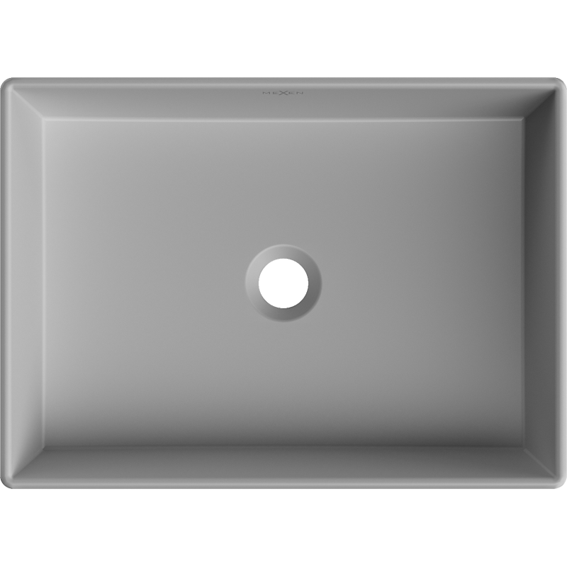 Mexen Goya lavabo sobre encimera 51 x 37 cm, gris claro mate - 22185061