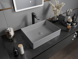 Mexen Goya lavabo à poser 51 x 37 cm, gris clair mat - 22185061