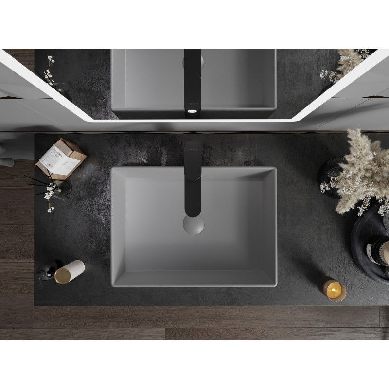 Mexen Goya countertop washbasin 51 x 37 cm, light grey matte - 22185061