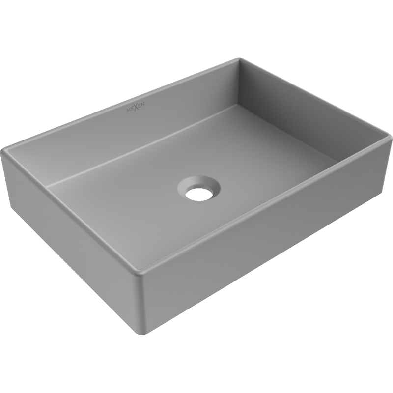 Mexen Goya lavatório de bancada 51 x 37 cm, cinza claro mate - 22185061