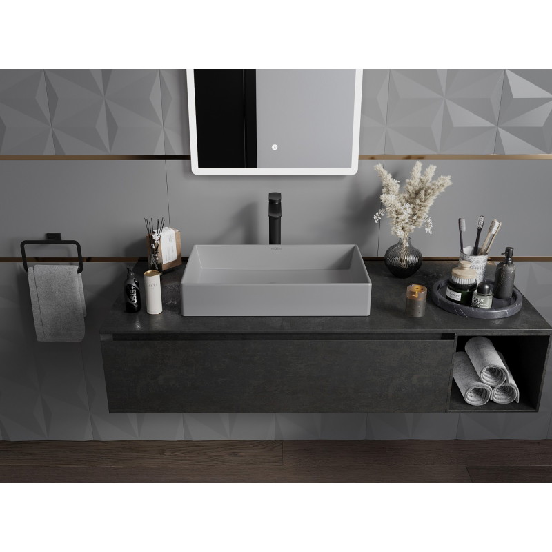 Mexen Goya lavabo sobreencimera 60 x 37 cm, gris claro mate - 22186061