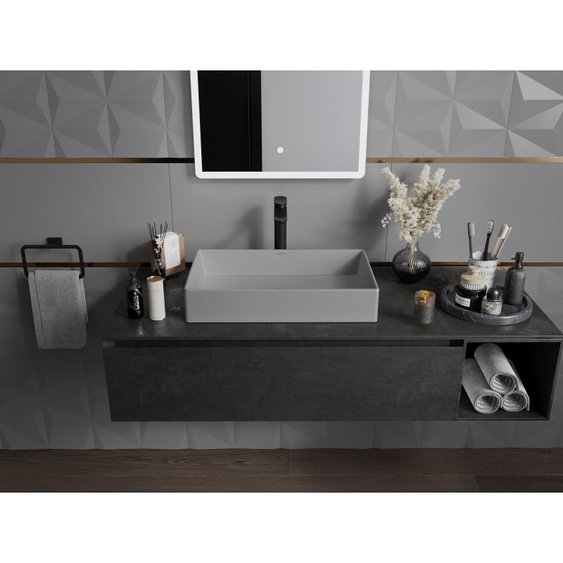 Mexen Goya lavatório de bancada 60 x 37 cm, cinza claro mate - 22186061