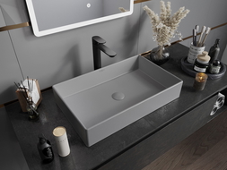 Mexen Goya countertop washbasin 60 x 37 cm, light grey matte- 22186061