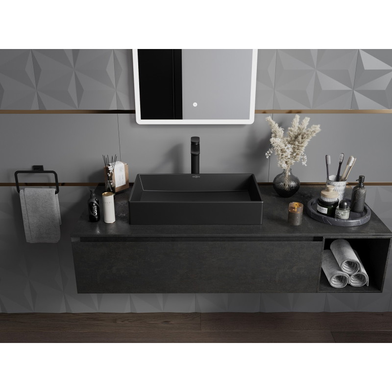 Mexen Goya lauapealne valamu 60 x 37 cm, must matt - 22186085