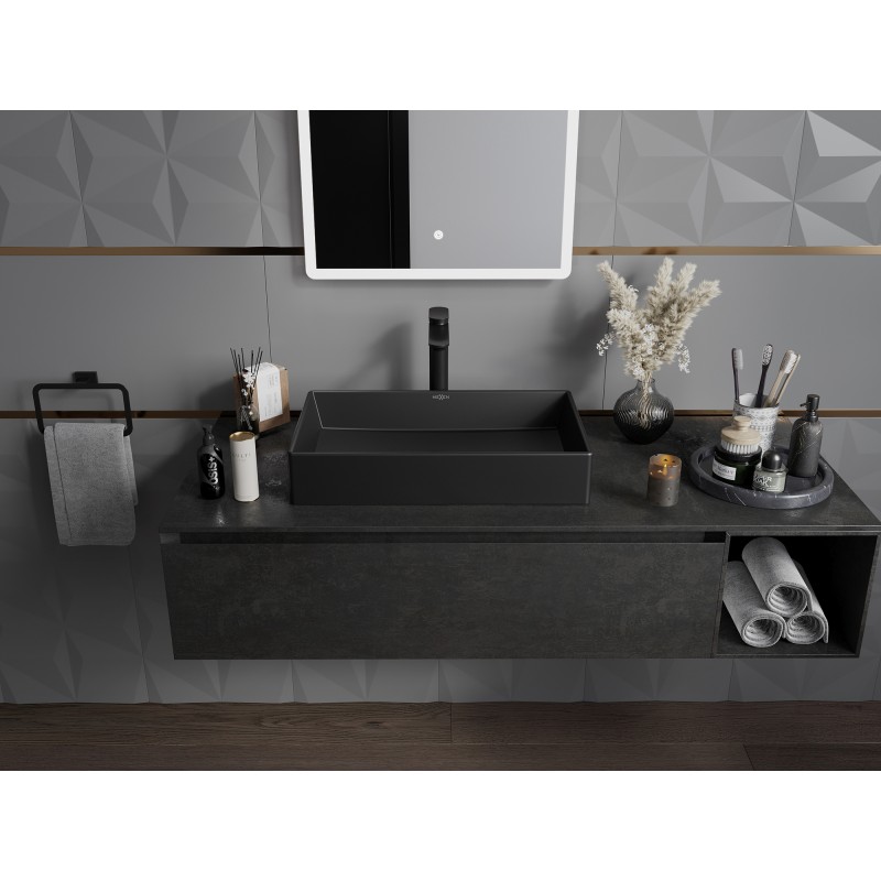Mexen Goya lavabo à poser 60 x 37 cm, noir mat - 22186085