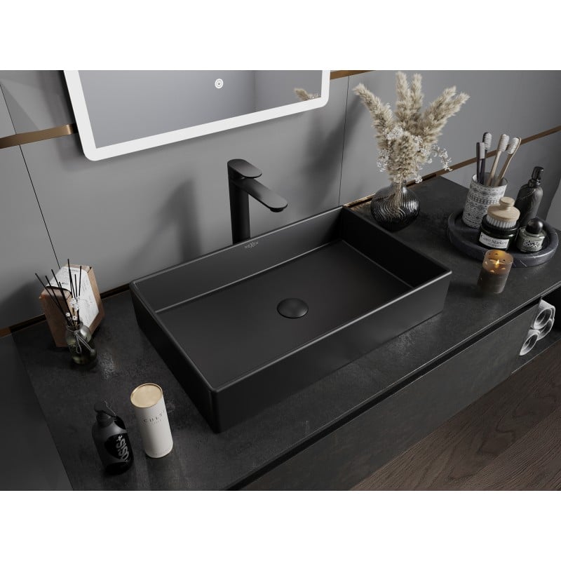 Mexen Goya opbouw waskom 60 x 37 cm, zwart mat- 22186085