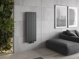 Mexen Boston decoratieve radiator 1200 x 452 mm, 611 W, antraciet - W213-1200-452-00-66