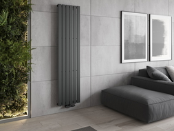 Mexen Boston decoratieve radiator 1800 x 452 mm, 888 W, antraciet - W213-1800-452-00-66