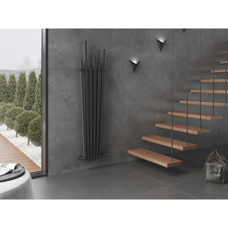 Mexen Omaha dekorativni radiator 1800 x 420 mm, 655 W, antracit - W208-1800-420-00-66