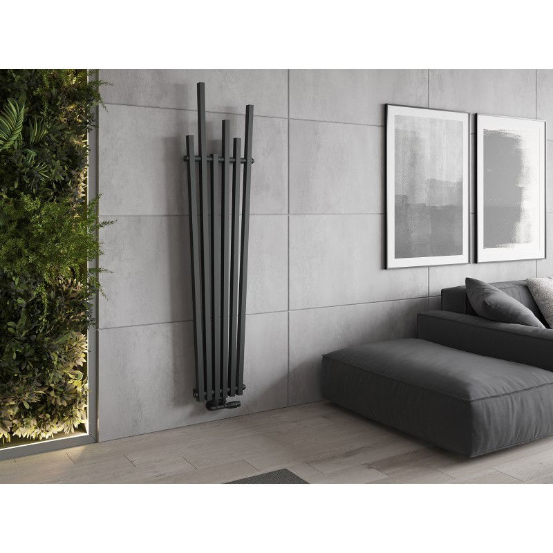Mexen Omaha decoratieve radiator 1800 x 420 mm, 655 W, antraciet - W208-1800-420-00-66