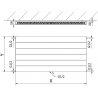 Radiateur Mexen Line CCL11 600 x 400 mm, connexion inférieure centrale, 313 W, blanc - W6C11L-060-040-00