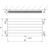 Mexen Line CCL21 Heizkörper platt 500 x 600 mm, untere mittlere Anschluss, 605 W, weiß - W6C21L-050-060-00