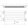 Mexen Line CCL21 Plattenheizkörper 600 x 2000 mm, untere mittlere Anschluss, 2419 W, weiß - W6C21L-060-200-00