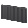Mexen CC22 Heizkörper flach 600 x 400 mm, untere Mittelanschlüsse, 661 W, Anthrazit - W6C22-060-040-66