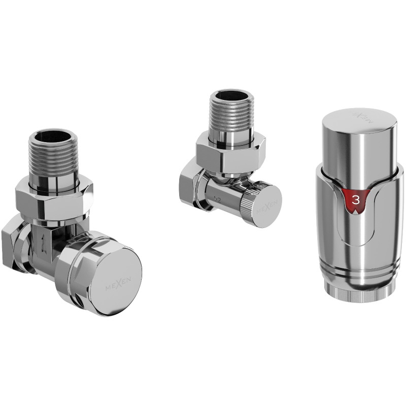 Mexen G00 termostaatiline nurgakomplekt, kroom - W901-900-01
