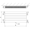 Mexen Line CCL22 Flachheizkörper 400 x 1000 mm, untere mittlere Anschluss, 1138 W, weiß - W6C22L-040-100-00