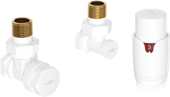 Mexen G00 kosi kutni termostatski set, bijeli - W901-900-20