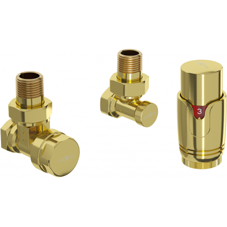 Mexen G00 kutni termostatski set, zlatni - W901-900-50