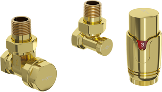 Mexen G00 kutni termostatski set, zlatni - W901-900-50