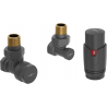 Mexen G00 kutni termostatski set, antracit - W901-900-66