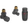 Mexen G00 Thermostat-Set, abgewinkelt, anthrazit - W901-900-66