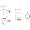 Mexen G00 termostaadi komplekt, nurgeline, must - W901-900-70