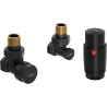 Mexen G00 termostaadi komplekt, nurgeline, must - W901-900-70