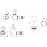 Mexen G00 Thermostat-Set, axial, weiß - W903-900-20