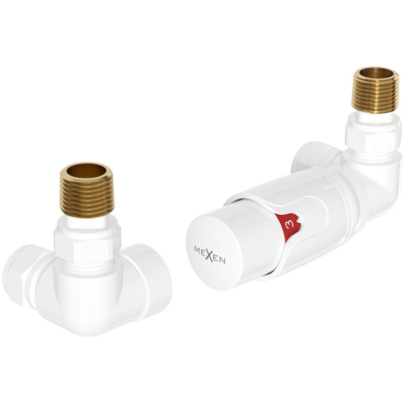 Mexen G00 axial thermostatic kit, white - W903-900-20