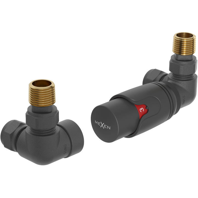 Mexen G00 akselillinen termostaattisarja, antrasiitti - W903-900-66
