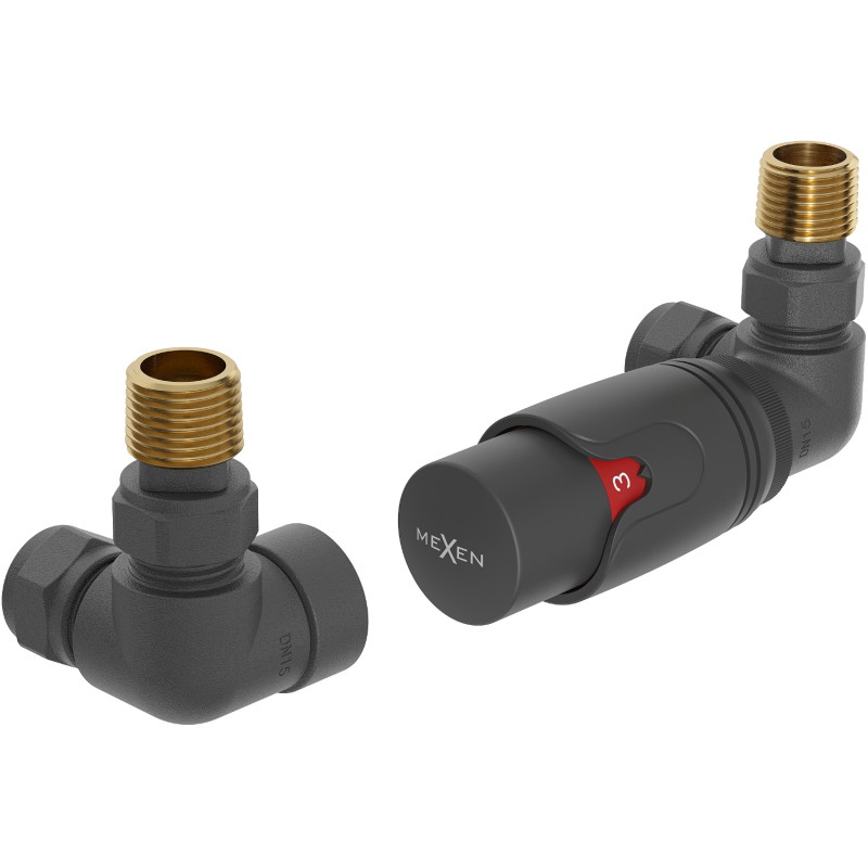 Mexen G00 osišni termostatski set, antracit - W903-900-66
