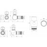 Mexen G00 Thermostat-Set, axial, schwarz - W903-900-70