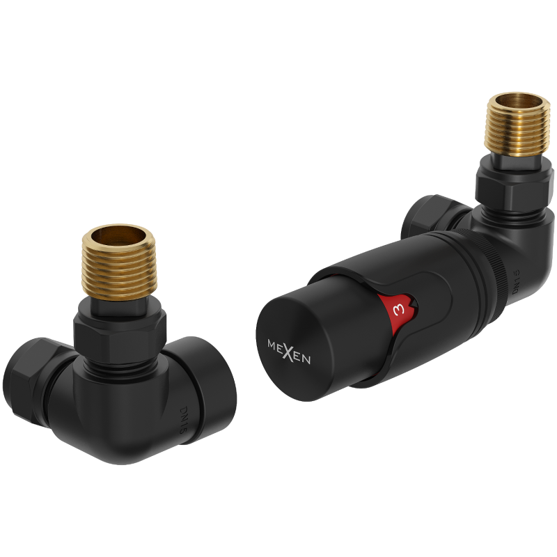 Mexen G00 conjunto termostático axial, preto - W903-900-70