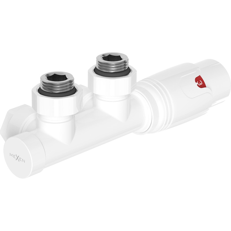 Mexen G00 termostaatiline nurgakomplekt, Duplex, DN50, valge - W907-900-20