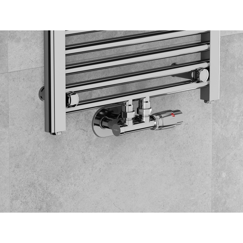 Mexen G00 ensemble thermostatique d'angle, Duplex, DN50, chrome - W907-900-01