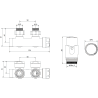 Mexen G00 Thermostat-Set, Winkel, Duplex, DN50, Gold - W907-900-50