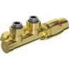 Mexen G00 ensemble thermostatique coudé, Duplex, DN50, doré - W907-900-50