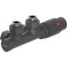 Mexen G00 angled thermostatic set, Duplex, DN50, anthracite - W907-900-66