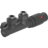 Mexen G00 set termostatico angolare, Duplex, DN50, antracite - W907-900-66
