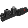 Mexen G00 kutni termostatski set, Duplex, DN50, crni - W907-900-70