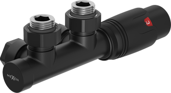Mexen G00 termostaatiline nurgakomplekt, Duplex, DN50, must - W907-900-70