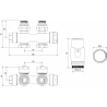 Mexen G00 Thermostat-Set, Eck-/Gerade Version, Duplex, DN50, Weiß - W908-900-20