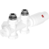 Mexen G00 kutni/ravni termostatski set, Duplex, DN50, bijeli - W908-900-20