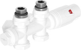 Mexen G00 kutni/ravni termostatski set, Duplex, DN50, bijeli - W908-900-20