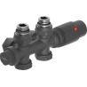 Mexen G00 ensemble de thermostat coude/droit, Duplex, DN50, anthracite - W908-900-66