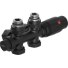 Mexen G00 termostaatiline komplekt nurk/põhiline, Duplex, DN50, must - W908-900-70