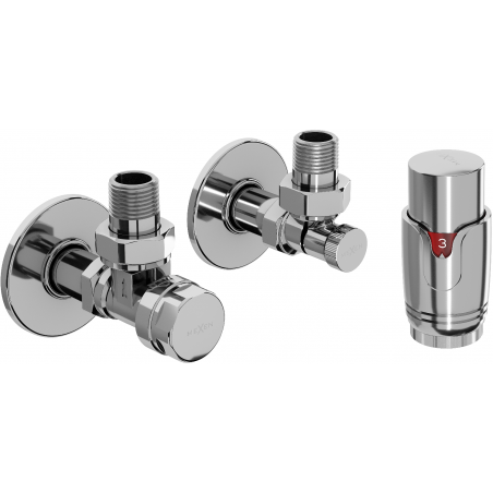 Mexen G00 angled thermostatic set with R cover, chrome - W901-900-904-01