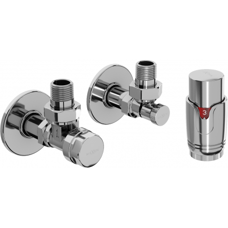 Mexen G00 thermostatic angle set with cover R, chrome - W901-900-904-01